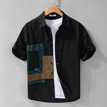 トップス 80s I.S. Linen Patchwork Shirt LONESTARPATCHWORKLSSHIRT_02_gr